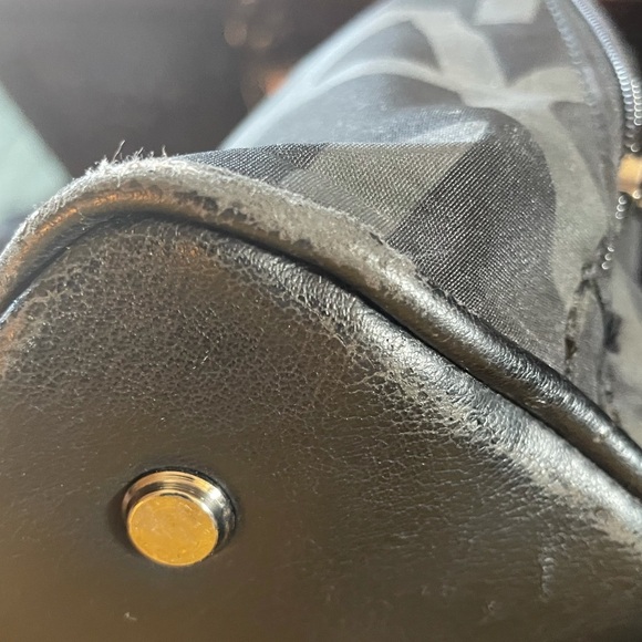 Kenneth Cole reaction black tote computer bag purse black zipper straps - Picture 11 of 11